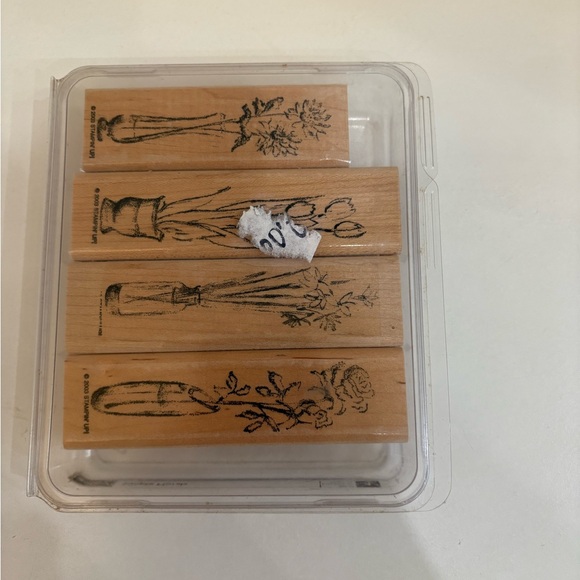 Stampin Up! ‘Simple Florals’ Wood Stamp Set of 4 - Picture 4 of 4